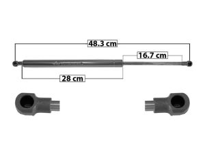 AMORTIGUADOR 5TA PUERTA AD A5 09-16 TK DER/IZQ MNJ