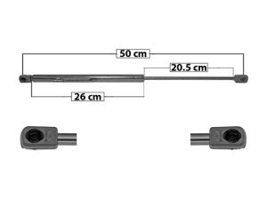 AMORTIGUADOR 5TA PUERTA NS MICRA 05-07 TK DER/IZQ MNJ
