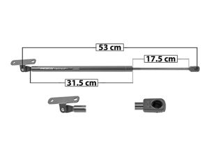 AMORTIGUADOR 5TA PUERTA NS PATHFINDER 96-04/IN QX4 97-03 DER/IZQ SP
