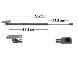 AMORTIGUADOR 5TA PUERTA NS PATHFINDER 96-04 DER/IZQ MNJ