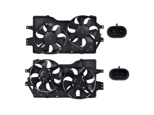 MOTOVENTILADOR CR CARAVAN 96-00 L4 2.4/V6 3.0, 3.3, 3.8L DOBLE COMPLETO 2 Y 2 PINES KS