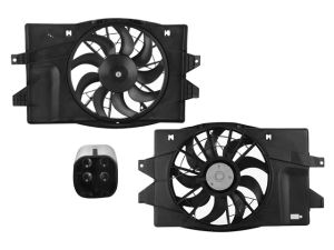 MOTOVENTILADOR CR TOWN COUNTRY 93-95 V6 3.3, 3.8L P/RAD SENCILLO COMPLETO 4 PINES ZC/KS