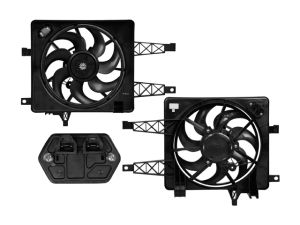 MOTOVENTILADOR FT PALIO 04-10 L4 1.6, 1.8L P/RAD C/RESISTENCIA SENCILLO COMPLETO 2 PINES KS