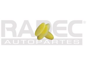 GRAPA DE TAPICERIA CV CHEVY/MONZA/JOY HOYO:8MM/LARG:12MM/2 CABEZAS AMARILLA 50PZ