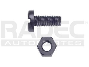 KIT TORNILLO Y TUERCA DE NYLON PORTA PLACA 6-1.00 x 16mm