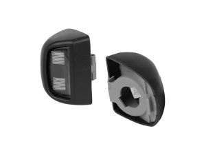 CUBIERTA LUZ DE PLACA TRASERA CV CHEYENNE/SILVERADO 99-13/CV AVALANCHE 02-13/CV SUBURBAN/CV TAHOE 00-14/GM SIERRA 99-13/GM YUKON 00-14 1 PIEZA NEGRA TW DER/IZQ